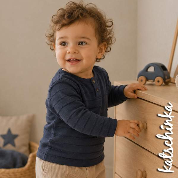 Jersey mit Rüschen Navy 005 | Meterware Strukturjersey